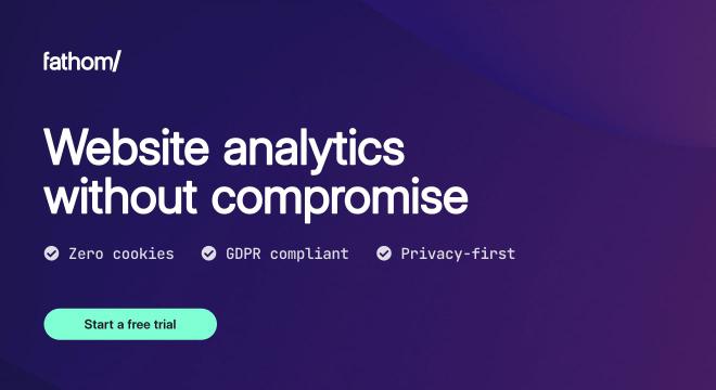 Fathom Analytics. 쿠키 없음, GDPR 준수, 개인정보 보호 우선. 무료 평가판 시작.